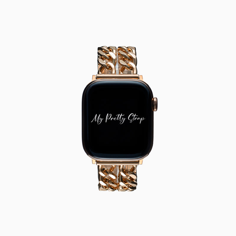 Double Chain Apple Watch Strap – Rose Gold