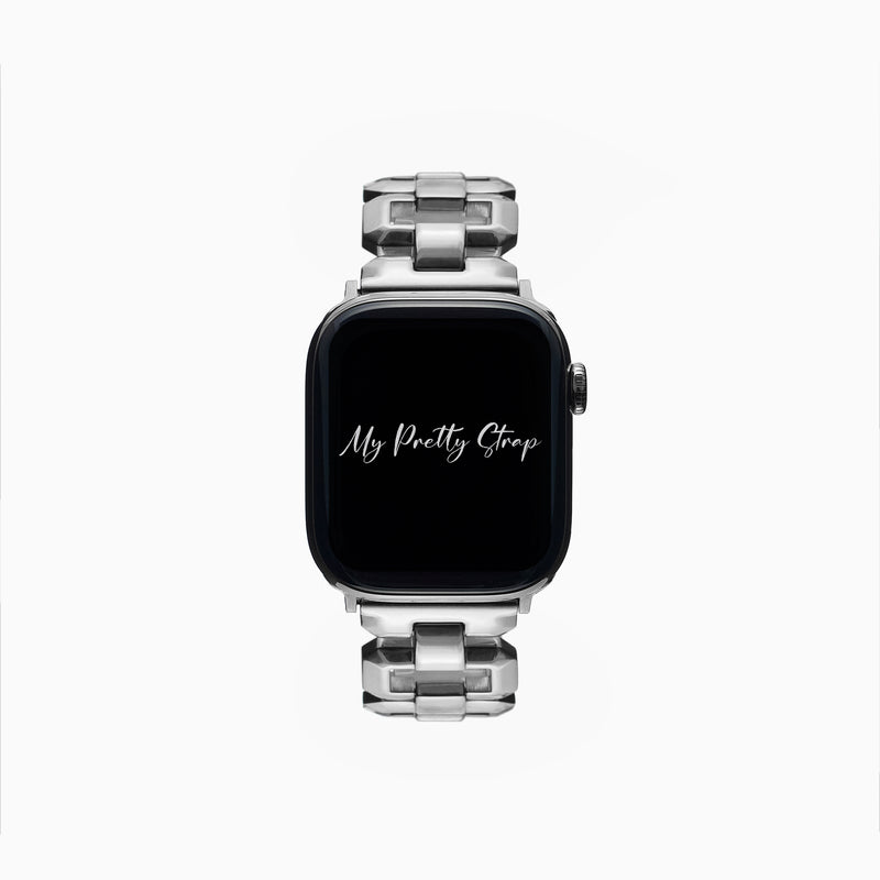 Iris Apple Watch Strap – Silver Gem